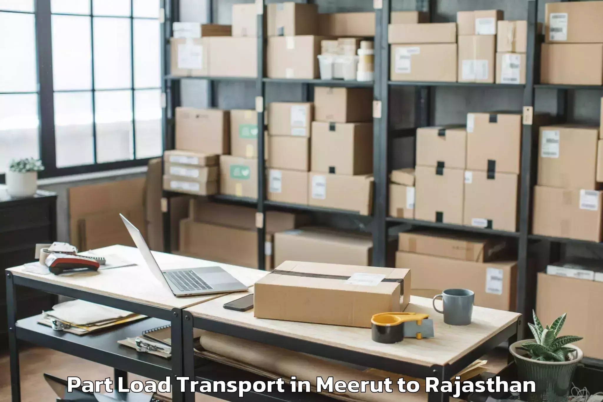 Meerut to Sardarshahr Part Load Transport Booking